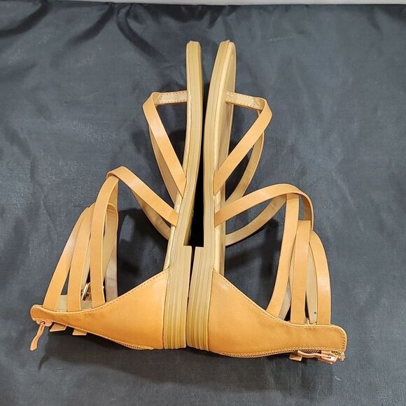 BRAND NEW FOREVER CHEERFUL-77 SOLID GLADIATOR FLAT BACK ZIPPER SANDAL - Picture 6 of 12